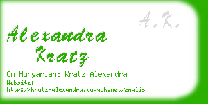 alexandra kratz business card